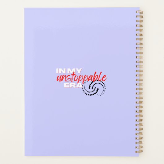 Niet te stoppen, in mijn niet te stoppen tijdperk planner (Achterkant)
