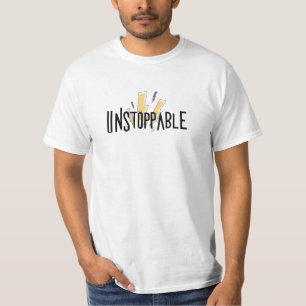 Niet te stoppen Inspirerend minimalistische typogr T-shirt