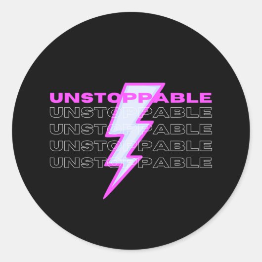 Niet te stoppen, Motivatie, Inspirerend Ronde Sticker (Voorkant)