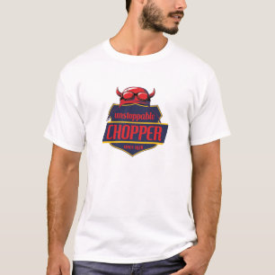 Niet te stoppen Rode Duivel Chopper Badge T-shirt