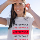 Niet te stoppen: Rood en zwart grunge inspirerend  T-shirt