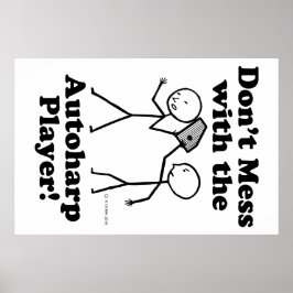 Niet te veel met de Autoharp-speler Poster