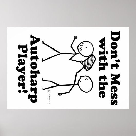 Niet te veel met de Autoharp-speler Poster (Voorkant)