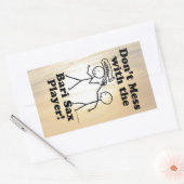 Niet te veel met de Bari Sax Player Rechthoekig St Rechthoekige Sticker (Envelop)