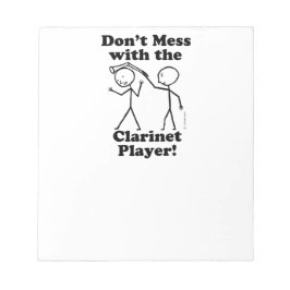 Niet te veel met de Clarinet Player Notitieblok