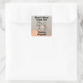 Niet te veel met de Dobro Player Square Sticker (Tas)