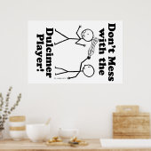 Niet te veel met de Dulcimer-speler Poster (Keuken)