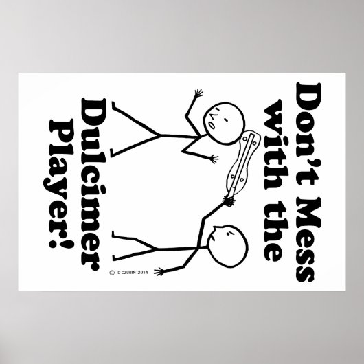 Niet te veel met de Dulcimer-speler Poster (Voorkant)