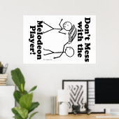 Niet te veel met de Melodeon Player Poster (Thuiskantoor)