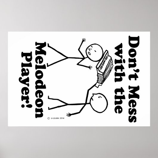 Niet te veel met de Melodeon Player Poster (Voorkant)
