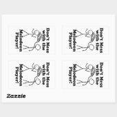 Niet te veel met de Melodeon Player Rechthoekige Sticker (Vel)