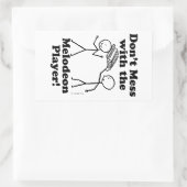 Niet te veel met de Melodeon Player Rechthoekige Sticker (Tas)