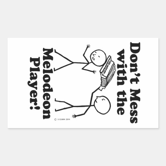 Niet te veel met de Melodeon Player Rechthoekige Sticker (Voorkant)