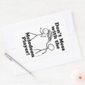 Niet te veel met de Melodeon Player Rechthoekige Sticker (Envelop)