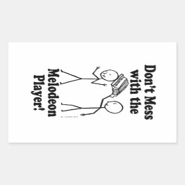 Niet te veel met de Melodeon Player Rechthoekige Sticker