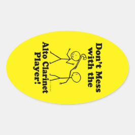 Niet te veel met de Ovaal Stic van Alto Clarinet P Ovale Sticker