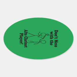 Niet te veel met de Ovaal Stic van Alto Clarinet P Ovale Sticker