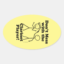Niet te veel met de Ovaal Sticker van Clarinet Pla