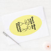 Niet te veel met de Ovaal Sticker van Clarinet Pla (Envelop)