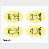 Niet te veel met de Ovaal Sticker van Clarinet Pla (Vel)