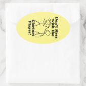 Niet te veel met de Ovaal Sticker van Clarinet Pla (Tas)