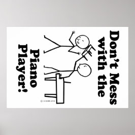 Niet te veel met de pianospeler poster