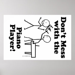 Niet te veel met de pianospeler poster