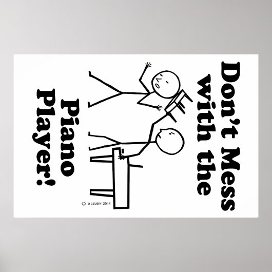 Niet te veel met de pianospeler poster (Voorkant)