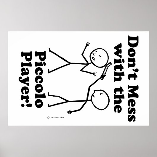 Niet te veel met de Piccolo-speler Poster (Voorkant)