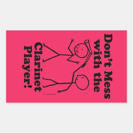 Niet te veel met de Rechthoekige St. van de Clarin Rechthoekige Sticker (Voorkant)