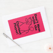 Niet te veel met de Rechthoekige St. van de Clarin Rechthoekige Sticker (Envelop)