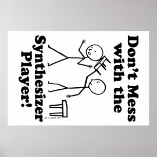 Niet te veel met de Synthesizer Player Poster