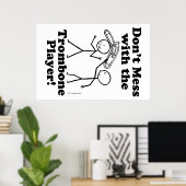 Niet te veel met de trombone-speler poster (Thuiskantoor)