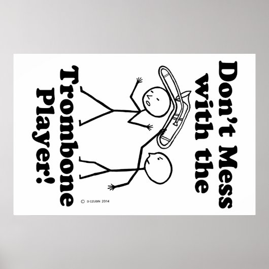 Niet te veel met de trombone-speler poster (Voorkant)