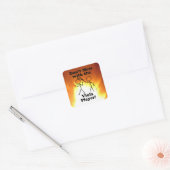 Niet te veel met de viola Player Square Sticker (Envelop)