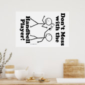 Niet te veel met de zakbelspeler poster (Keuken)