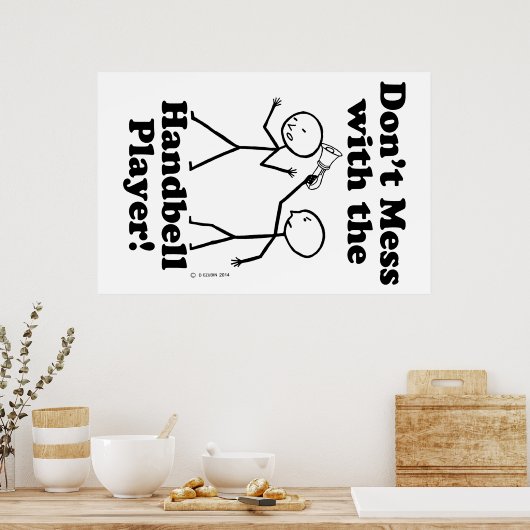 Niet te veel met de zakbelspeler poster (Keuken)