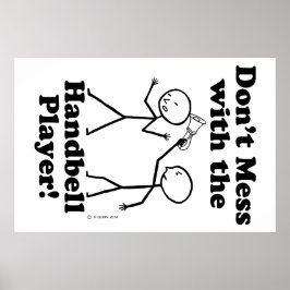 Niet te veel met de zakbelspeler poster