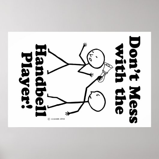 Niet te veel met de zakbelspeler poster (Voorkant)