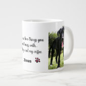Niet te veel met mijn hond en Koffie-persoonlijke Grote Koffiekop (Voorkant rechts)