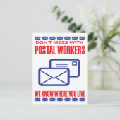 Niet te veel met posterijen. briefkaart (Staand voorkant)