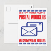 Niet te veel met posterijen. briefkaart (Voorkant / Achterkant)