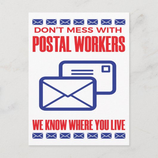 Niet te veel met posterijen. briefkaart (Voorkant)