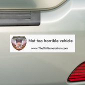 Niet te verschrikkelijke Bumpersticker (Op auto)