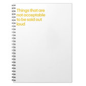 Niet te zeggen zonder lading notitieboek (Voorkant)