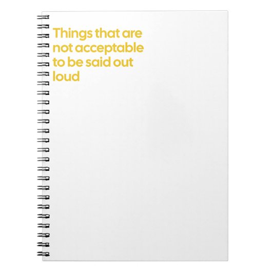 Niet te zeggen zonder lading notitieboek (Voorkant)