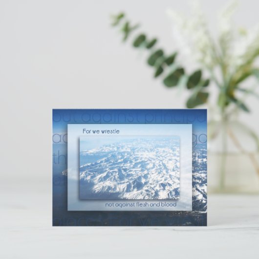 Niet tegen koorts en bloed briefkaart (Staand voorkant)