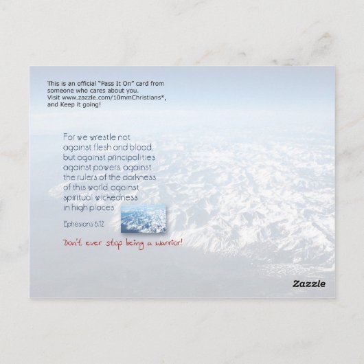 Niet tegen koorts en bloed briefkaart (Achterkant)