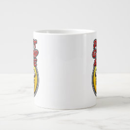 Niet tegen me proppen grote koffiekop