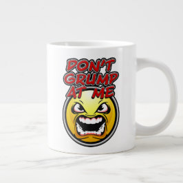 Niet tegen me proppen grote koffiekop